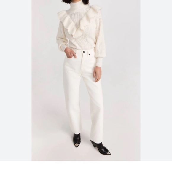 MADEWELL Cable Winslow Mockneck Pullover Sweater Alpaca NEW - Picture 5 of 16